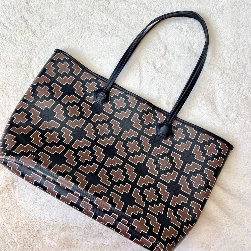 Jonathan Adler Large Black and Brown Tote Bag